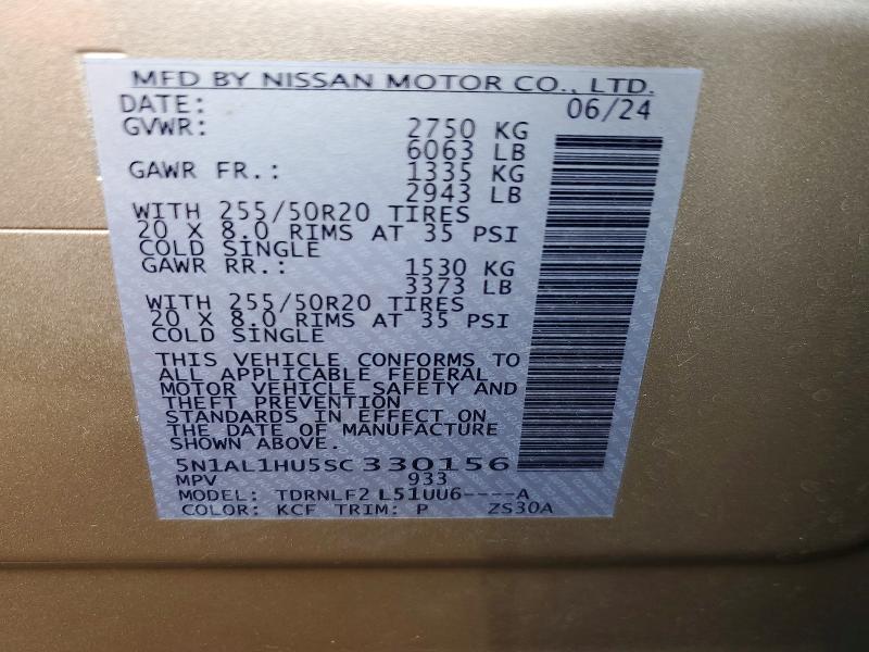 Продаж на аукціоні авто 2025 Infiniti Qx60, vin: 5N1AL1HU5SC330156, номер лоту: 63026446