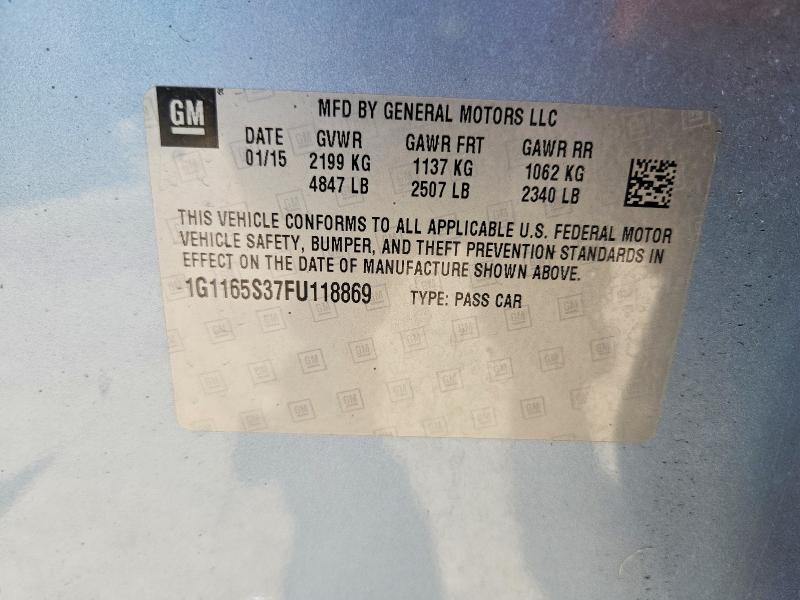 Продажа на аукционе авто 2015 Chevrolet Impala, vin: 1G1165S37FU118869, номер лота: 61714876