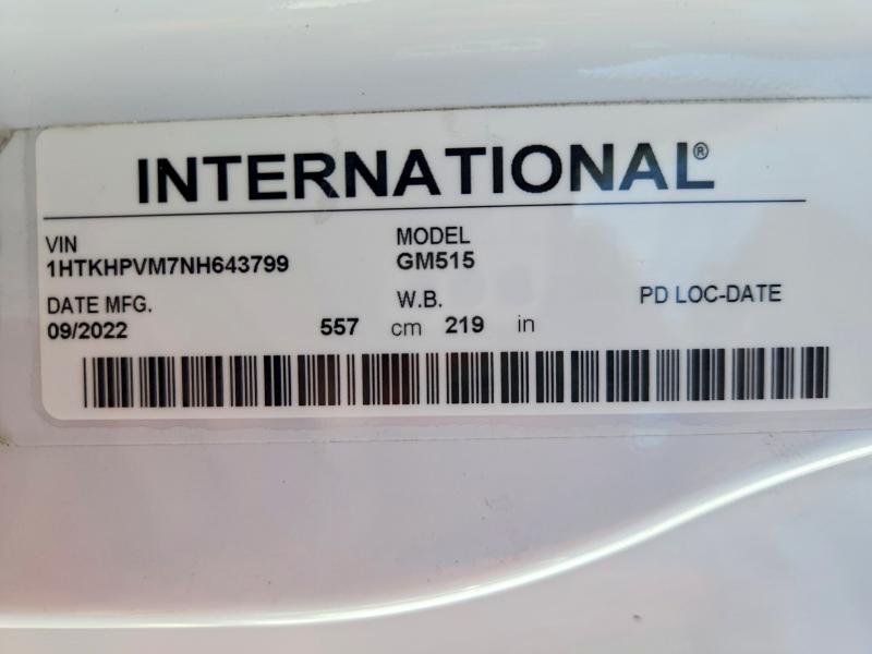 Auction sale of the 2022 Chevrolet Silverado Medium Duty, vin: 1HTKHPVM7NH643799, lot number: 61020306