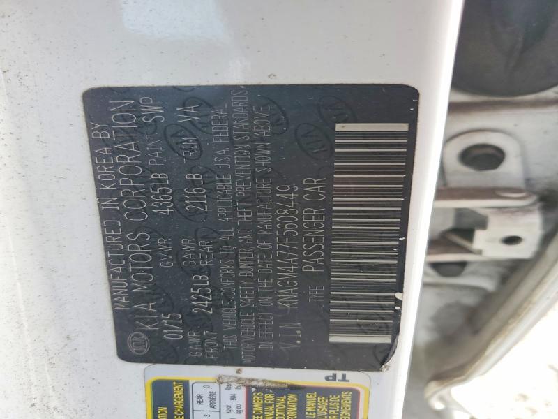 Aukcja sprzedaży 2015 Kia Optima, vin: KNAGM4A77F5608449, numer aukcji: 60469306
