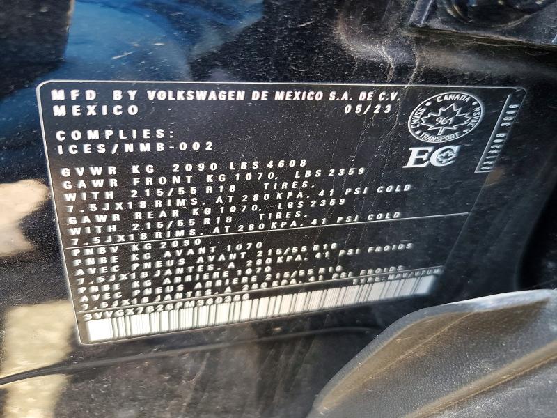 Продажа на аукционе авто 2023 Volkswagen Taos, vin: 3VVGX7B26PM360366, номер лота: 61200276