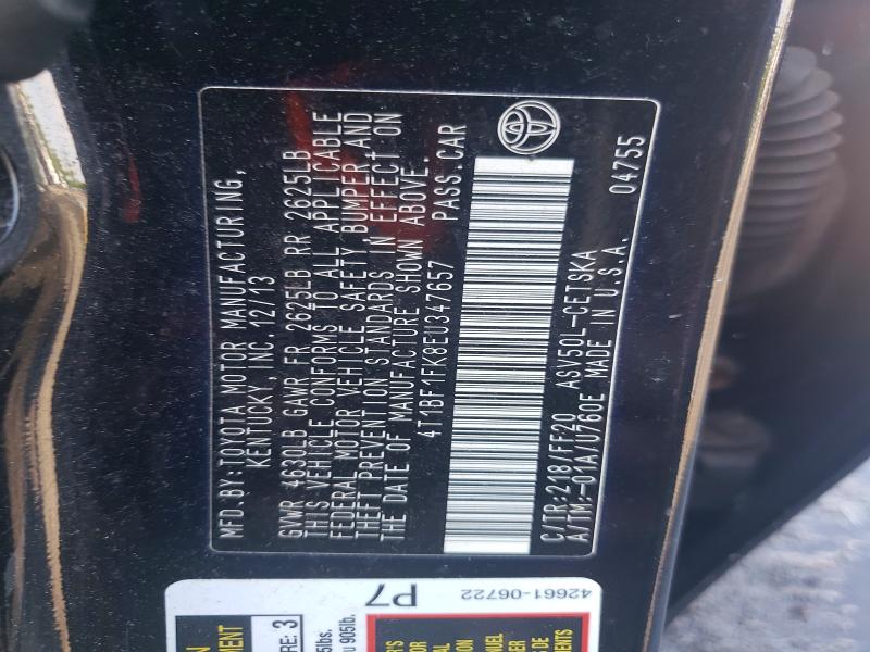 Продажа на аукционе авто 2014 Toyota Camry, vin: 4T1BF1FK8EU347657, номер лота: 63099466