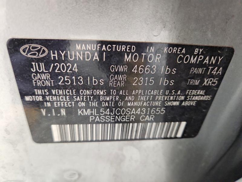 Продаж на аукціоні авто 2027 Hyundai Sonata, vin: KMHL54JC0SA431655, номер лоту: 59850296