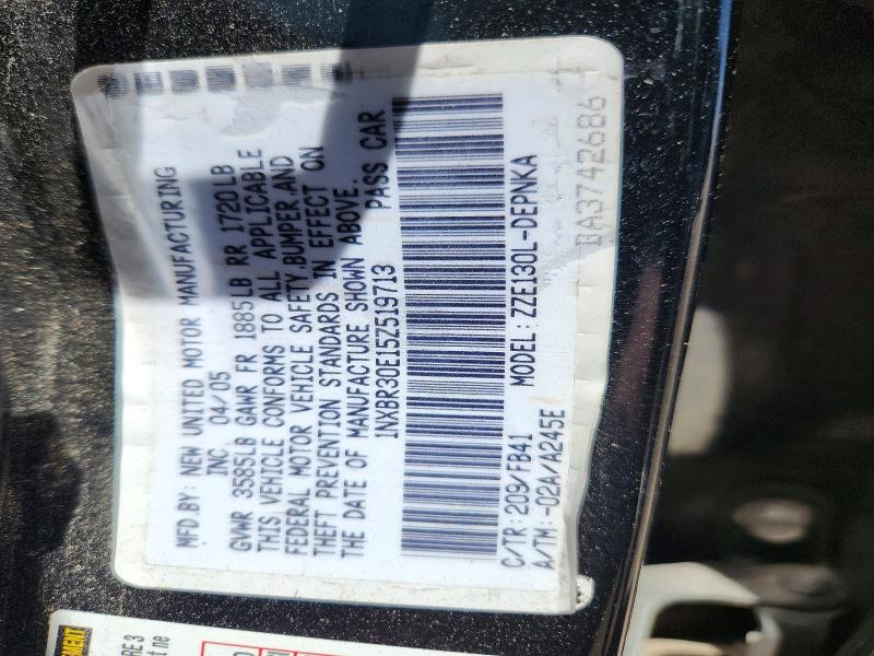 59861586 :رقم المزاد ، 1NXBR30E15Z519713 vin ، 2005 Toyota Corolla مزاد بيع