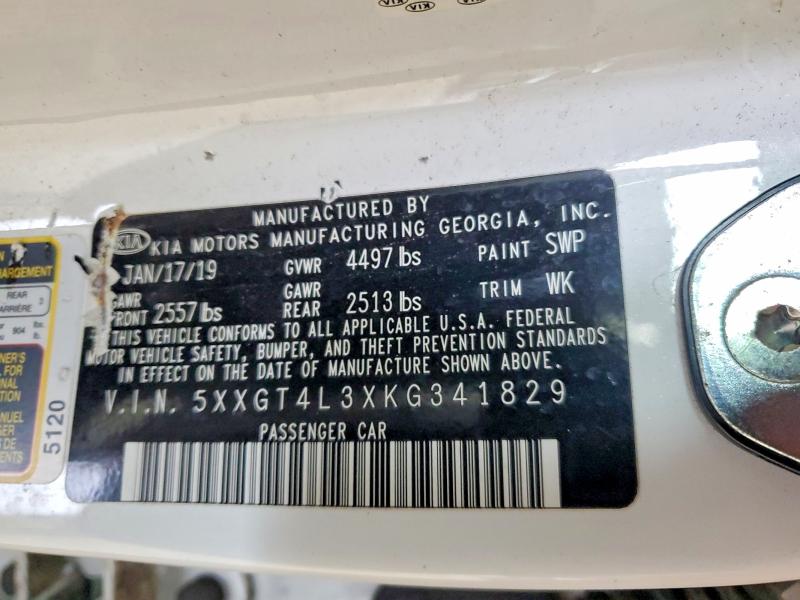 Продажа на аукционе авто 2019 Kia Optima, vin: 5XXGT4L3XKG341829, номер лота: 60128866