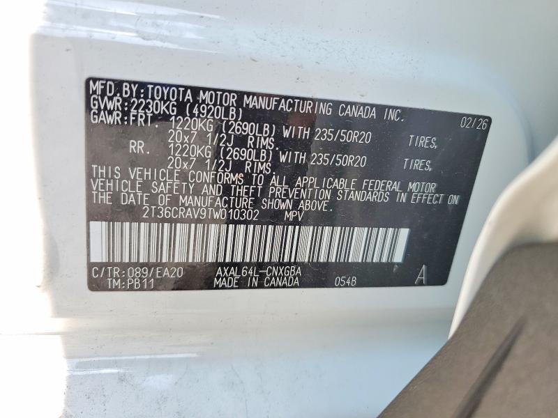 Aukcja sprzedaży 2026 Toyota Rav4, vin: 2T36CRAV9TW010302, numer aukcji: 61710286