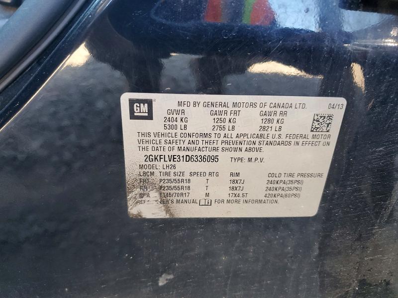 61148536 :رقم المزاد ، 2GKFLVE31D6336095 vin ، 2013 Gmc Terrain مزاد بيع