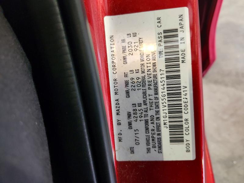 Продажа на аукционе авто 2016 Mazda 6, vin: JM1GJ1V55G1445117, номер лота: 63349246