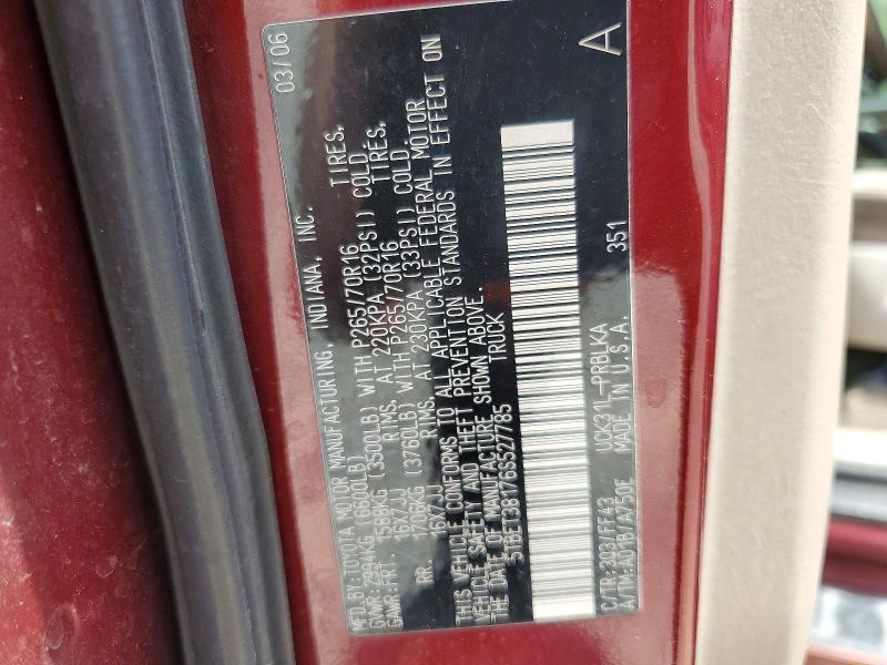 Aukcja sprzedaży 2006 Toyota Tundra, vin: 5TBET38176S527785, numer aukcji: 61790676