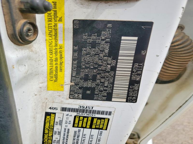 60667366 :رقم المزاد ، 5TFEY5F11AX075469 vin ، 2010 Toyota Tundra مزاد بيع