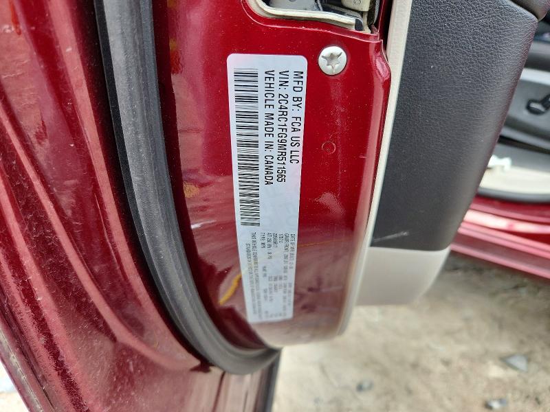 2021 Chrysler Pacifica მანქანა იყიდება აუქციონზე, vin: 2C4RC1FG9MR511565, აუქციონის ნომერი: 59978086