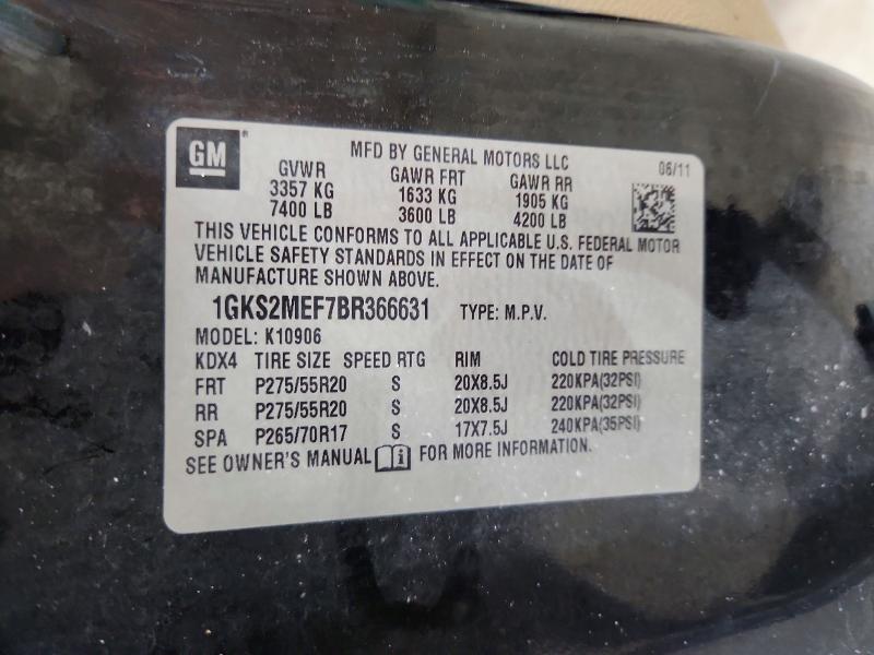 Продажа на аукционе авто 2011 Gmc Yukon Xl, vin: 1GKS2MEF7BR366631, номер лота: 59059636