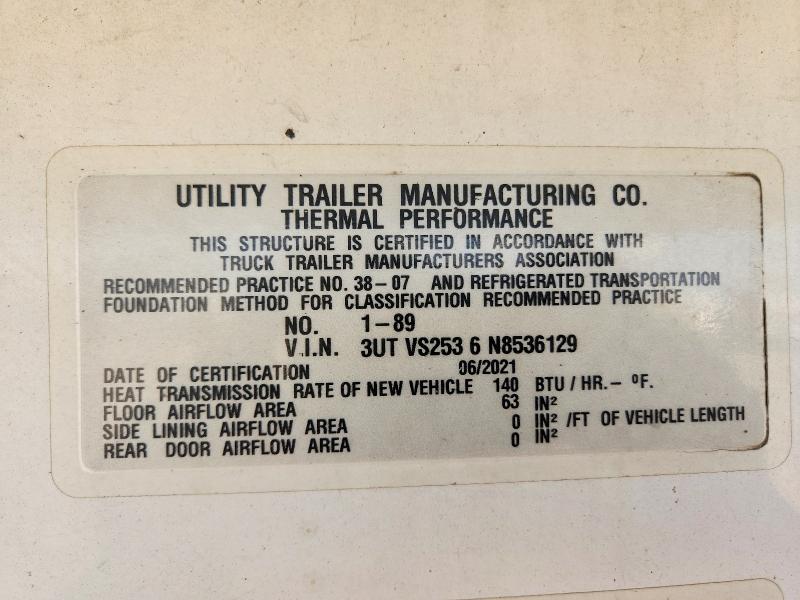 Продаж на аукціоні авто 2022 Utility Trailer 53', vin: 3UTVS2536N8536129, номер лоту: 57856926