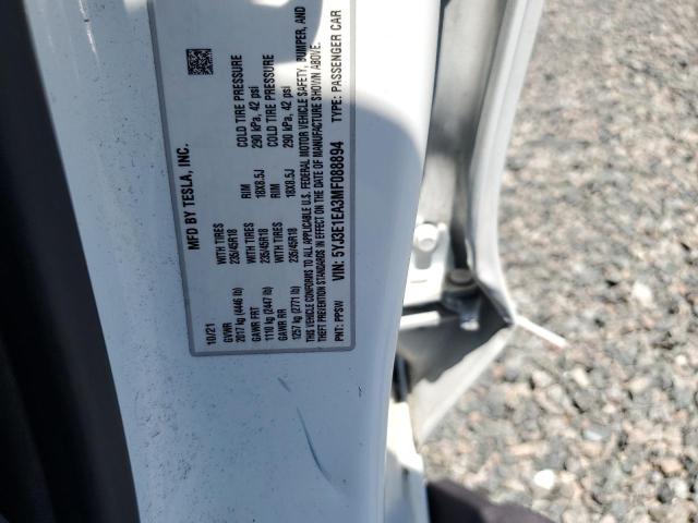 59670346 :رقم المزاد ، 5YJ3E1EA3MF088894 vin ، 2021 Tesla 3 مزاد بيع