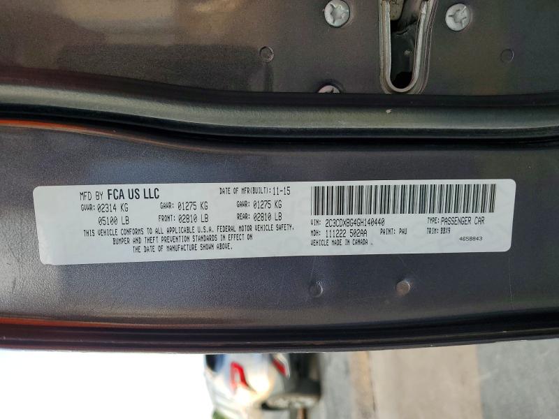 Продаж на аукціоні авто 2016 Dodge Charger, vin: 2C3CDXBG4GH140440, номер лоту: 62071926