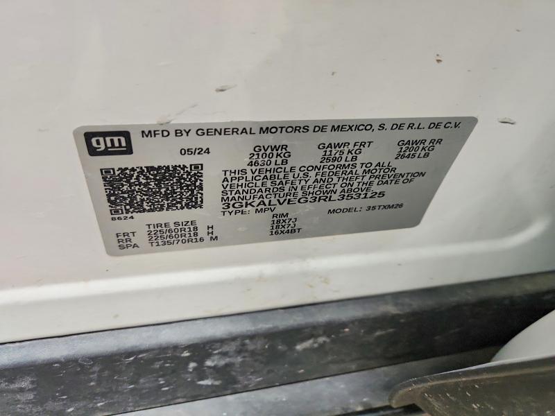 Aukcja sprzedaży 2024 Gmc Terrain, vin: 3GKALVEG3RL353125, numer aukcji: 62493206