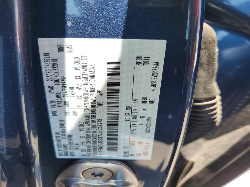 Aukcja sprzedaży 2020 Ford Escape, vin: 1FMCU0DZ7LUC37278, numer aukcji: 59692546