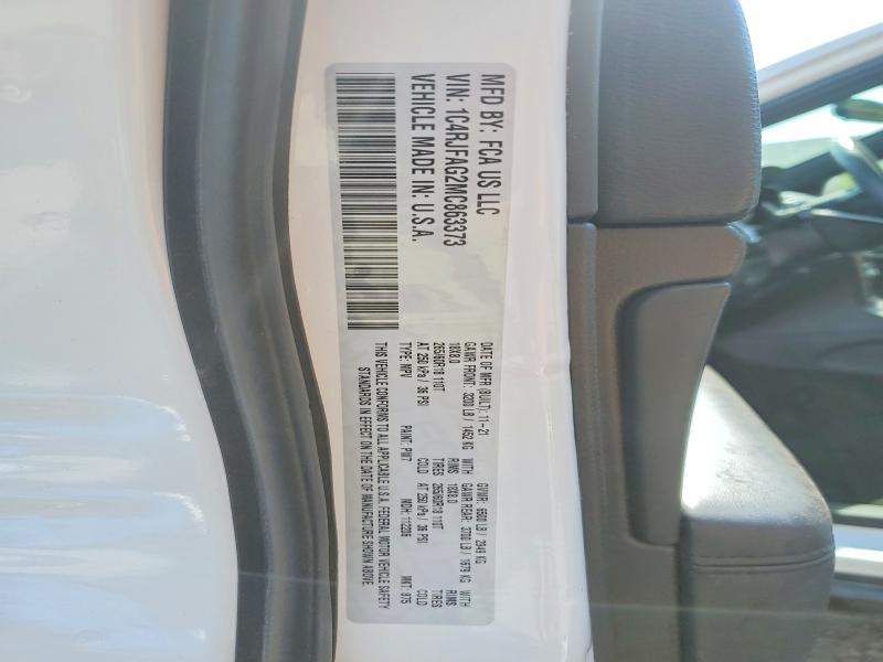 60058086 :رقم المزاد ، 1C4RJFAG2MC863373 vin ، 2021 Jeep Grand Cherokee مزاد بيع
