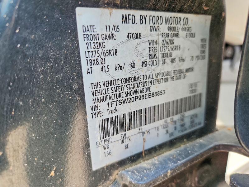 Aukcja sprzedaży 2006 Ford F250, vin: 1FTSW20P96EB88853, numer aukcji: 85617745