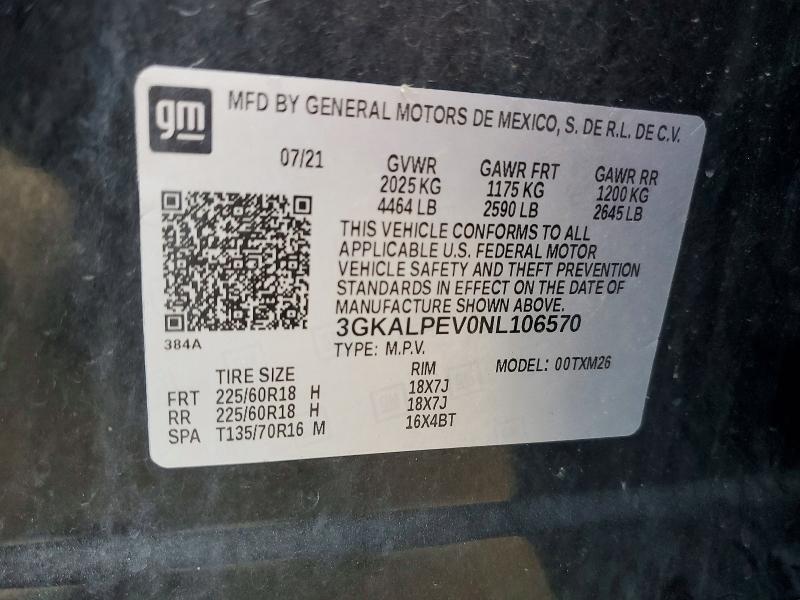 Продажа на аукционе авто 2022 Gmc Terrain, vin: 3GKALPEV0NL106570, номер лота: 61107336