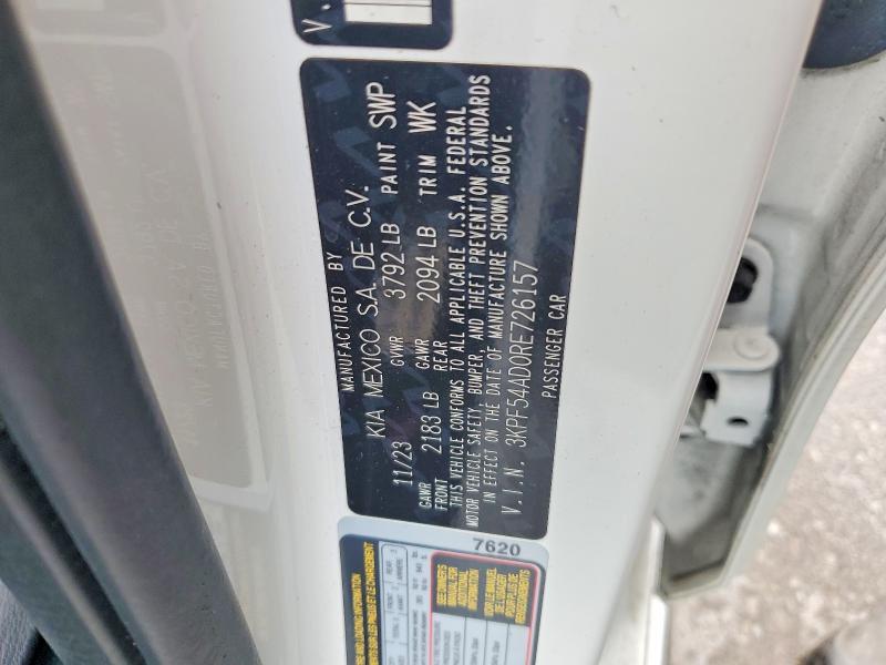2024 Kia Forte მანქანა იყიდება აუქციონზე, vin: 3KPF54AD0RE726157, აუქციონის ნომერი: 59879336