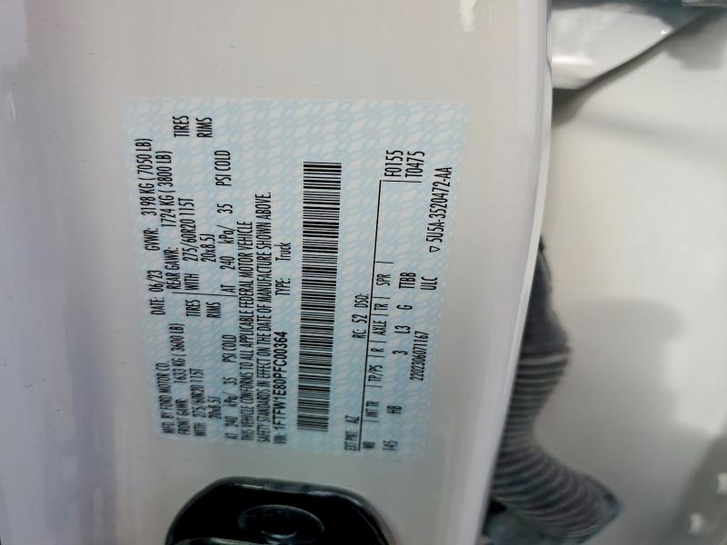 61233756 :رقم المزاد ، 1FTFW1E80PFC00364 vin ، 2023 Ford F150 مزاد بيع