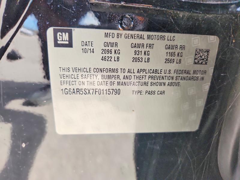 Aukcja sprzedaży 2015 Cadillac Cts, vin: 1G6AR5SX7F0115790, numer aukcji: 61667576