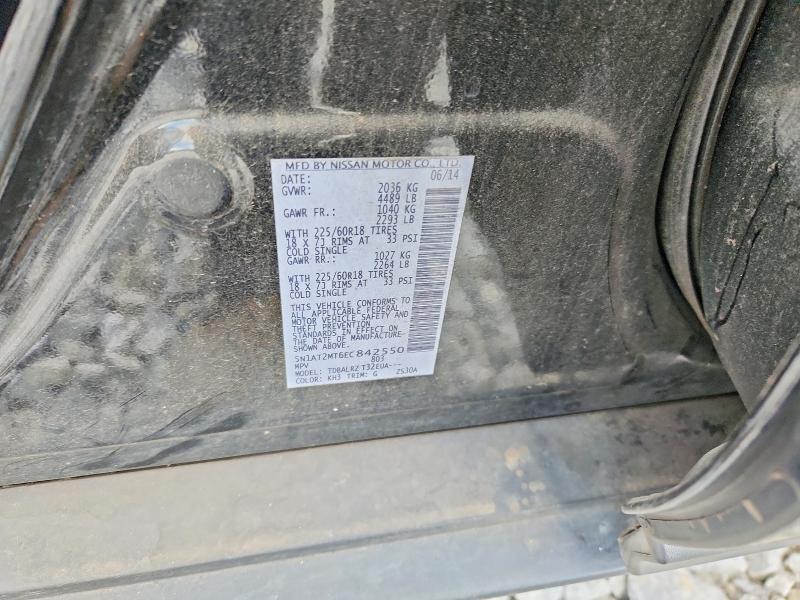 2014 Nissan Rogue მანქანა იყიდება აუქციონზე, vin: 5N1AT2MT6EC842550, აუქციონის ნომერი: 60035626
