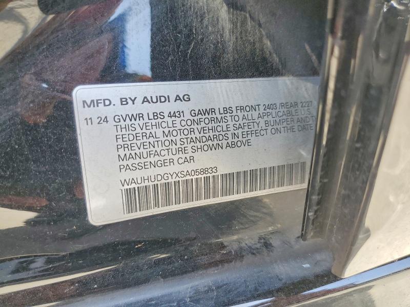 61575936 :رقم المزاد ، WAUHUDGYXSA058833 vin ، 2025 Audi A3 مزاد بيع