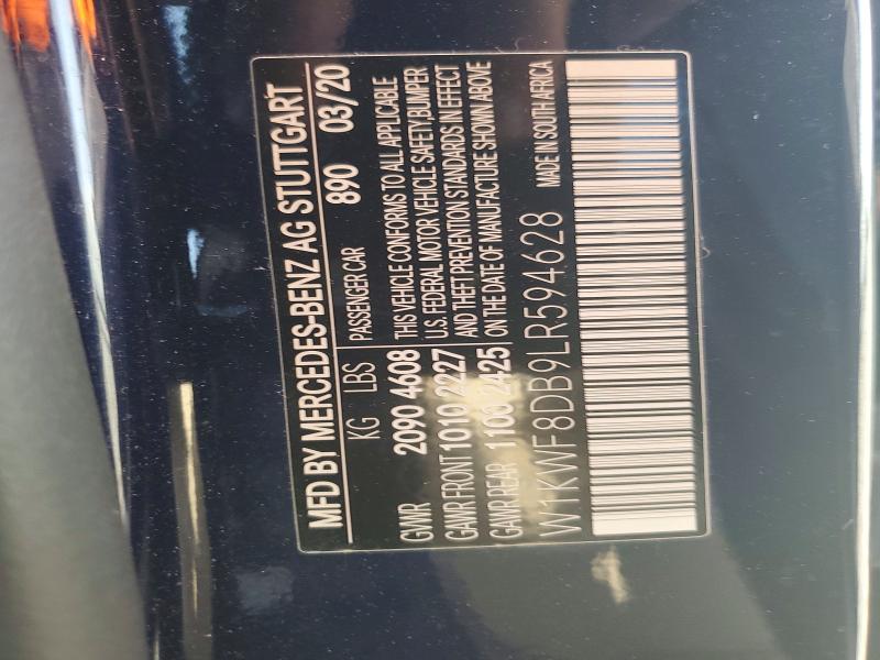 60421886 :رقم المزاد ، W1KWF8DB9LR594628 vin ، 2020 Mercedes-benz C مزاد بيع