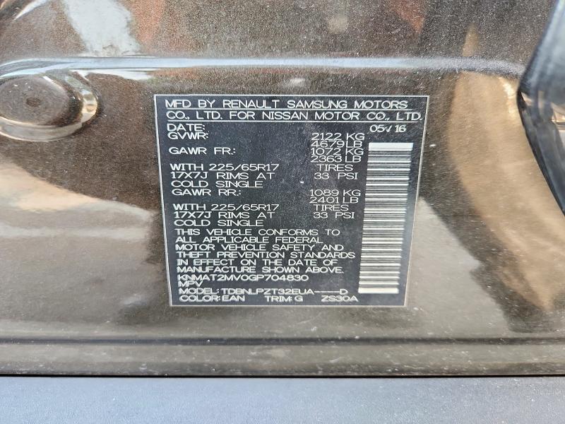 Продаж на аукціоні авто 2016 Nissan Rogue, vin: KNMAT2MV0GP704830, номер лоту: 62905816