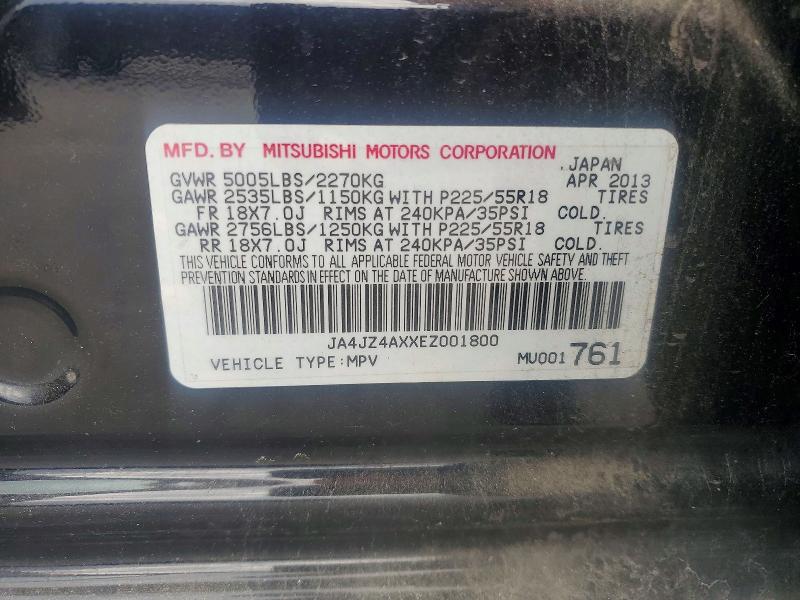 Aukcja sprzedaży 2014 Mitsubishi Outlander, vin: JA4JZ4AXXEZ001800, numer aukcji: 60202406