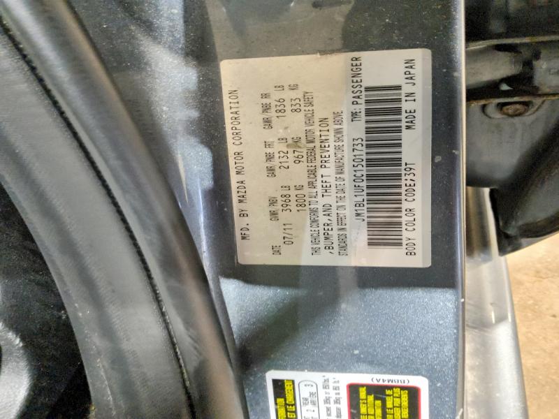 Продаж на аукціоні авто 2012 Mazda 3, vin: JM1BL1UF0C1501733, номер лоту: 60199956