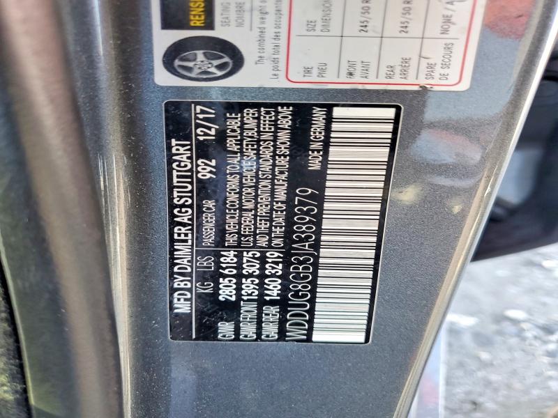 Aukcja sprzedaży 2018 Mercedes-benz S, vin: WDDUG8GB3JA389379, numer aukcji: 60810406
