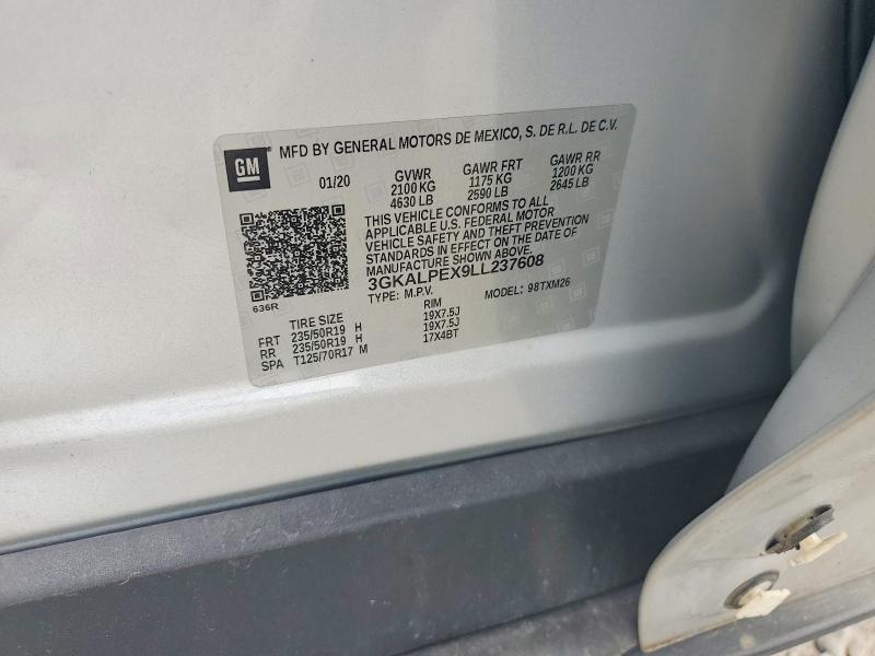 Aukcja sprzedaży 2020 Gmc Terrain, vin: 3GKALPEX9LL237608, numer aukcji: 61533616