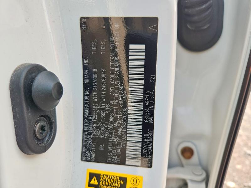 2019 Toyota Highlander მანქანა იყიდება აუქციონზე, vin: 5TDJZRFH0KS570818, აუქციონის ნომერი: 62430466