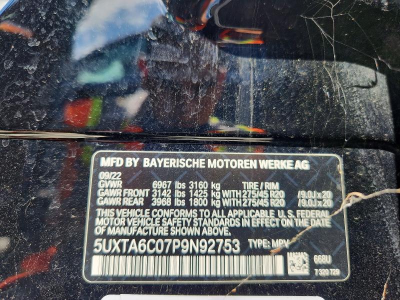 Продажа на аукционе авто 2023 Bmw X5, vin: 5UXTA6C07P9N92753, номер лота: 60431796