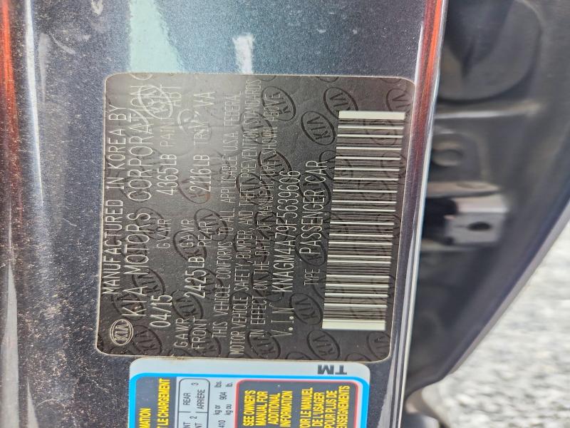 Продажа на аукционе авто 2015 Kia Optima, vin: KNAGM4A79F5639606, номер лота: 62976076
