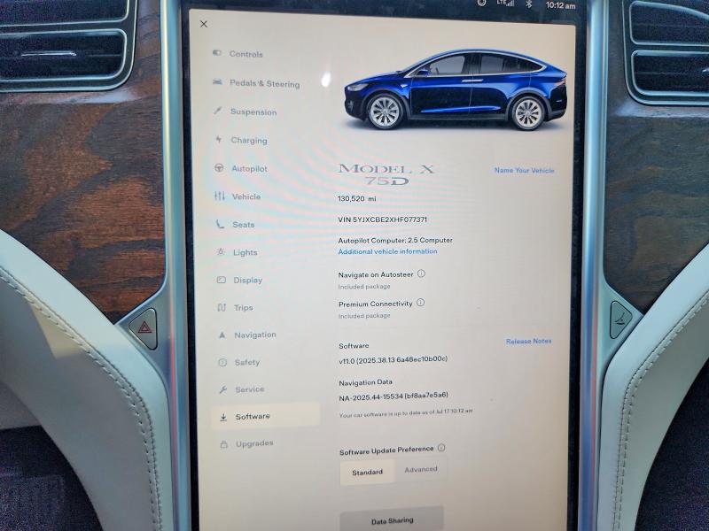 Aukcja sprzedaży 2017 Tesla Model X, vin: 5YJXCBE2XHF077371, numer aukcji: 61357976