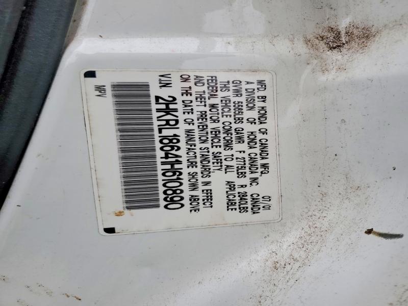 60487626 :رقم المزاد ، 2HKRL18641H610890 vin ، 2001 Honda Odyssey مزاد بيع
