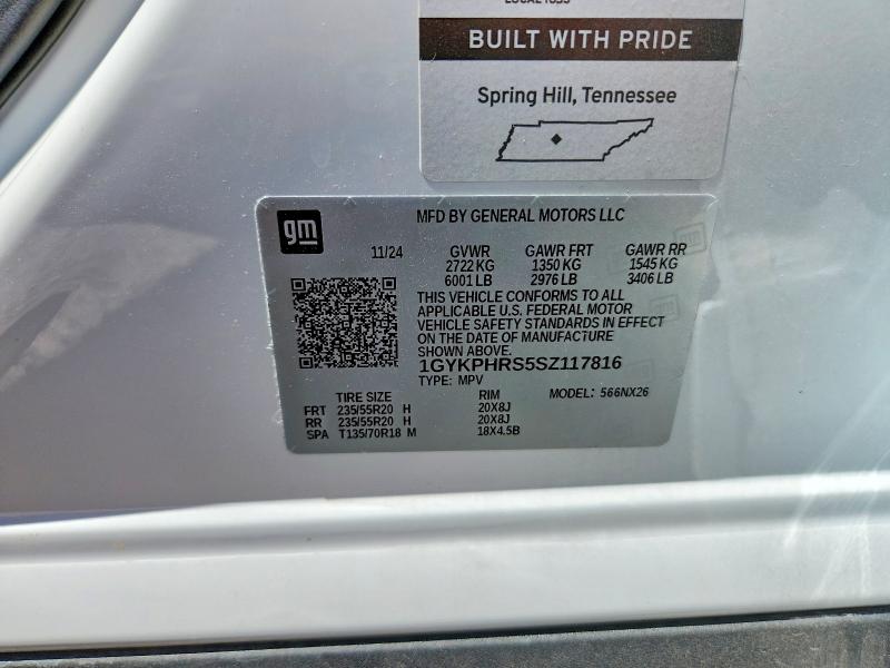 Продажа на аукционе авто 2025 Cadillac Xt6, vin: 1GYKPHRS5SZ117816, номер лота: 60592256