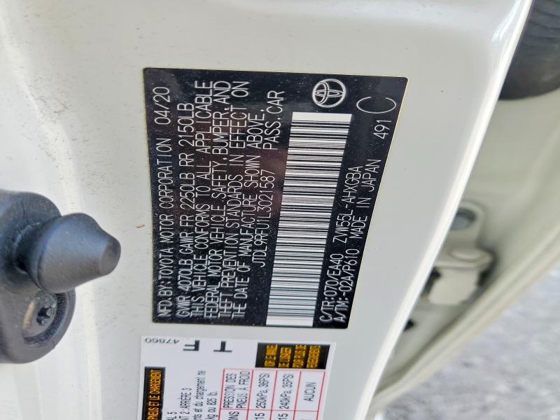 Продаж на аукціоні авто 2020 Toyota Prius, vin: JTDL9RFU1L3021587, номер лоту: 61370346