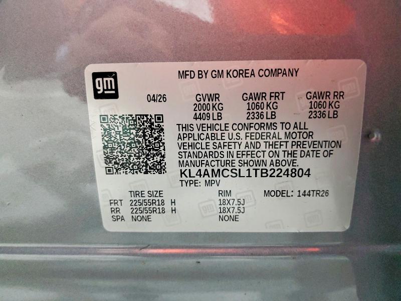 2026 Buick Encore Gx მანქანა იყიდება აუქციონზე, vin: KL4AMCSL1TB224804, აუქციონის ნომერი: 60962326