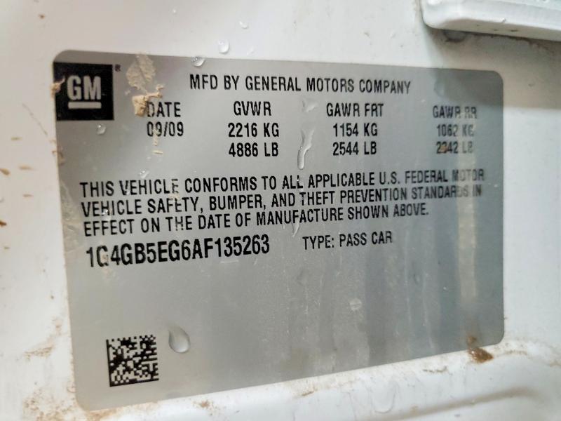 Aukcja sprzedaży 2010 Buick Lacrosse, vin: 1G4GB5EG6AF135263, numer aukcji: 60396966