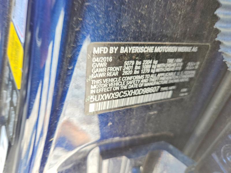 Aukcja sprzedaży 2017 Bmw X3, vin: 5UXWX9C5XH0D98607, numer aukcji: 61083306