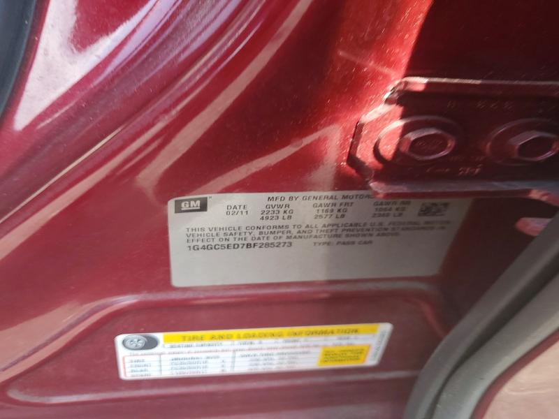 Aukcja sprzedaży 2011 Buick Lacrosse, vin: 1G4GC5ED7BF285273, numer aukcji: 60631106