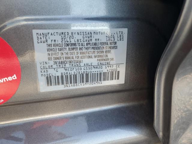 Продажа на аукционе авто 2021 Nissan Sentra, vin: 3N1AB8CV1MY204941, номер лота: 59738566