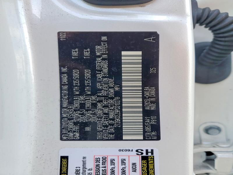 2023 Lexus Nx მანქანა იყიდება აუქციონზე, vin: 2T2GKCEZ9PC010278, აუქციონის ნომერი: 62100456