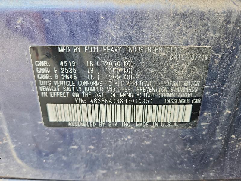 Продаж на аукціоні авто 2017 Subaru Legacy, vin: 4S3BNAK68H3010951, номер лоту: 62814696