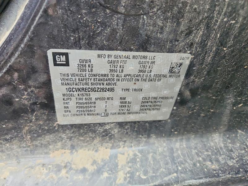 Aukcja sprzedaży 2016 Chevrolet Silverado, vin: 1GCVKREC6GZ282495, numer aukcji: 59134816